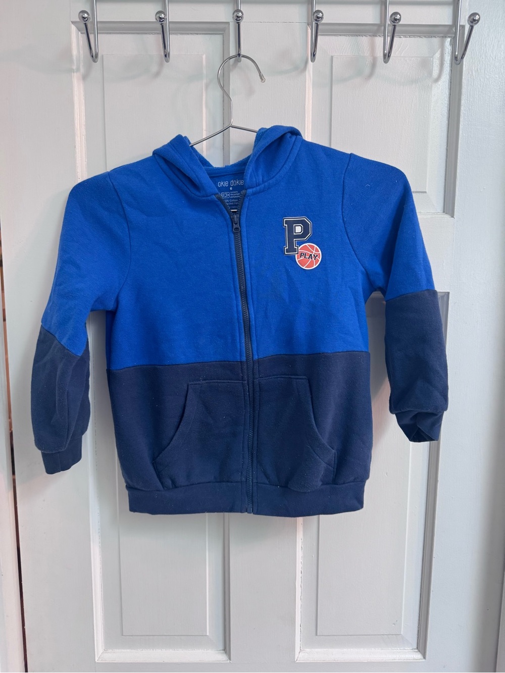 🎱 okie dokie Two-Tone Royal and Navy Blue Zip Hoodie